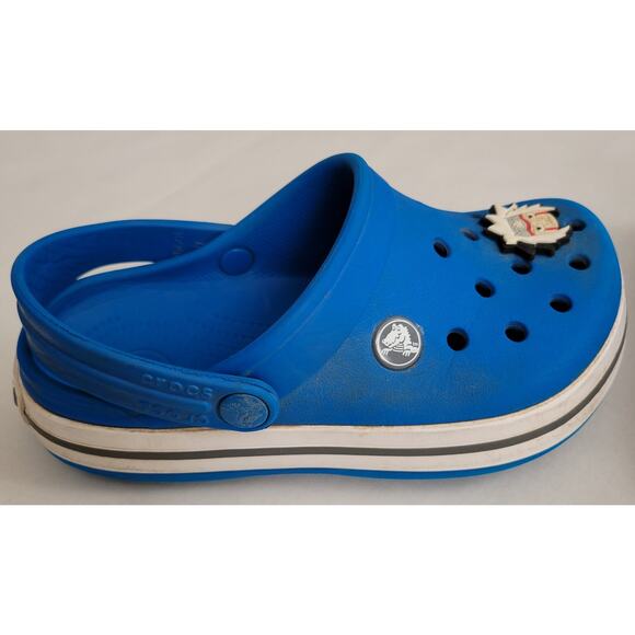 CROCS Crocband Unisex Clogs Blue White Pokemon Jibbitz Eeve Naruto Anime Size J1 - Picture 3 of 10